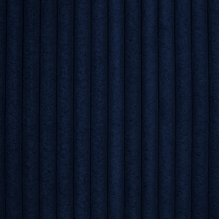 Made in Canada Midi 42\" Chenille Fabric Swivel Cuddler Accent Chair - Groove Midnight Blue
