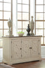 Ilsa Server - Country style Server in Antique White Asian Hardwood