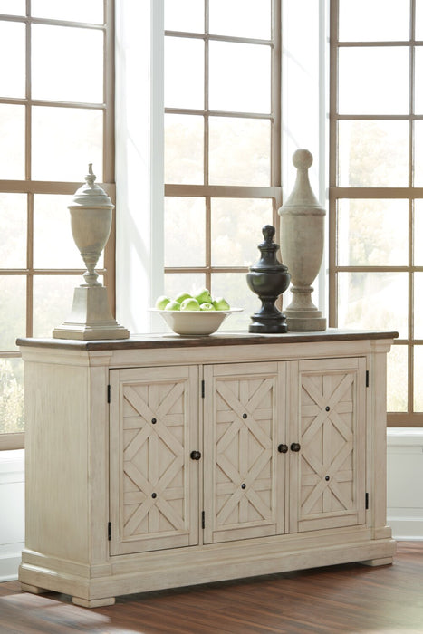 Isla Dining Server with Storage, 57.8\"W - Antique White