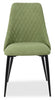 Miya Dining Chair with Polyester Fabric, Metal - Moss Green | Chaise de salle à manger Miya en tissu de polyester et en métal - vert mousse