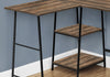 Evlin 42" L-Shaped Office Desk with Shelves - Brown|Bureau en forme de L Evlin de 42 po à tablettes - brun