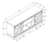 Marston 60” TV Stand - Grey 