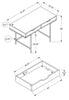 Butler Desk - Grey Stone-Look 