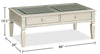 Tyra 48" Glam Coffee Table with Storage - Champagne  |Table à café somptueuse Tyra de 48 po avec rangement - champagne