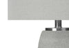 25" Grey Ceramic with Silver Base Table Lamp|Lampe de table de 25 po en céramique grise avec base argentée