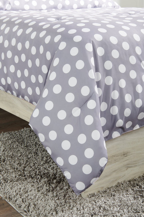 Portia 3-Piece Twin Comforter Set - Grey