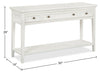 Heron Cove 50" Traditional Sofa Table with Storage and Shelf - White Pine|Table de salon traditionnelle Heron Cove de 50 po avec rangement et tablette - pin blanc