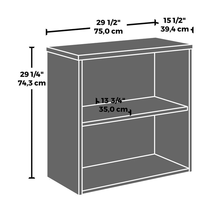 Affirm 29.53\" Commercial Grade 2-Shelf Bookcase - Classic Cherry