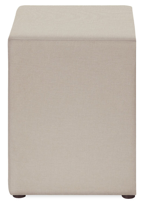 Zara Upholstered Bedside 2-Drawer Nightstand, 20.5\"W x 20.75\"H - Beige