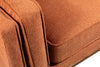 Kassia Linen-Look Sofa - Orange 