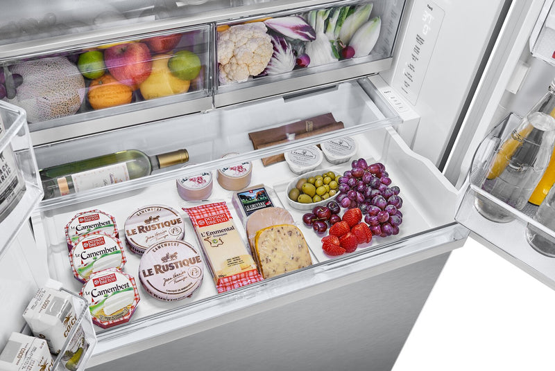 LG 36\" 26 Cu. Ft. French-Door Counter-Depth MAX™ Refrigerator - Smudge Proof Stainless Steel - LRYXC2606S