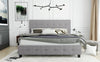Page King Bed - Grey - Contemporary style Bed in Grey Medium Density Fibreboard (MDF)