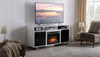 Ignatius 64" Modern Electric Fireplace TV Stand with Storage & Cable Management for TVs up to 70"- |Meuble pour téléviseur moderne Ignatius de 64 po avec foyer électrique, rangement et système de gest