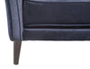 Brinley Velvet Accent Chair - Blue - Contemporary style Accent Chair in Blue Plywood, Rubberwood