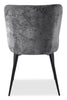 Lexi Dining Chair with Velvet-Look Fabric, Metal - Grey | Chaise de salle à manger Lexi en tissu d’apparence velours et en métal - grise