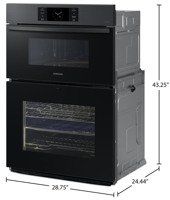 Samsung 30\" 7 Cu. Ft. Electric Micowave Combination Wall Oven - Matte Black Steel - NQ70CG700DMTAA
