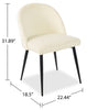 Bali Dining Chair with Boucle Fabric, Metal - Taupe | Chaise de salle à manger Bali en tissu bouclé et en métal - taupe
