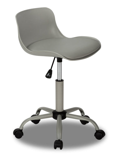 Letty 18.5" Compact Office Chair with Low Back - Grey