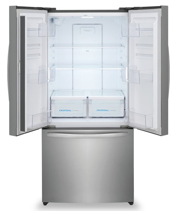 Frigidaire 31.3\" 17.6 Cu. Ft. Counter-Depth French-Door Refrigerator - Brushed Steel - FRFG1723AV