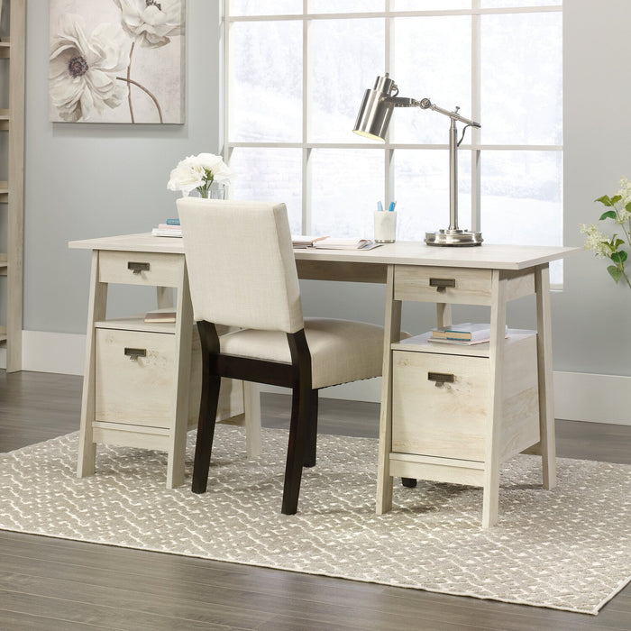  Kyree 59.06\" Executive Office Desk with 4-Drawers - Chalked Chestnut