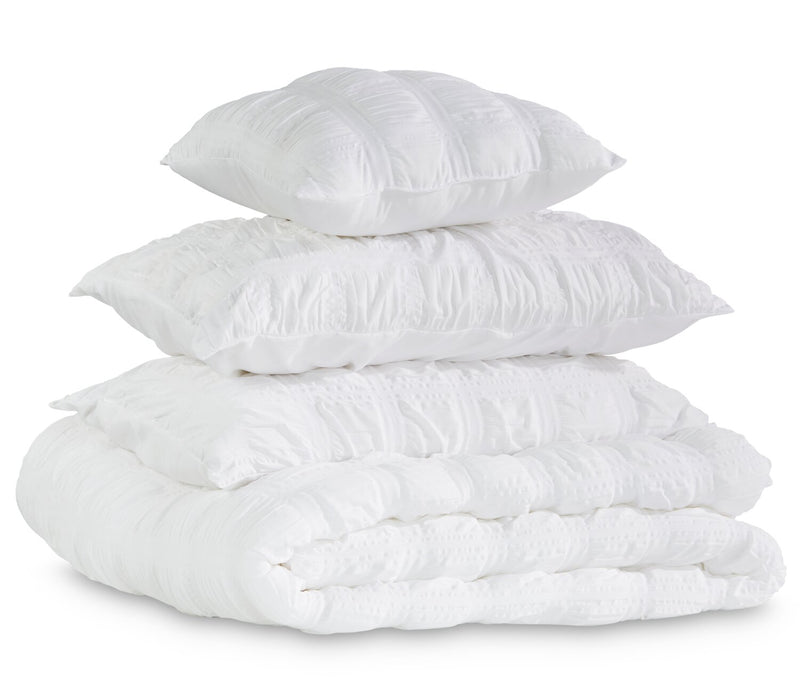 Elanna 4-Piece King Comforter Set - White