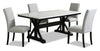 Verona 5-Piece Dining Package with Trestle Dining Table - Dining Room Set