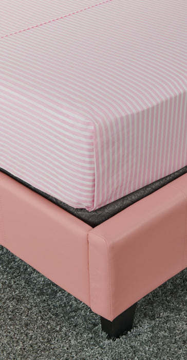 Hallie Striped 4-Piece Full Cotton Sheet Set - Pink