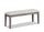 Krew Dining Bench with Polyester Fabric, 48"W - Grey