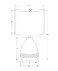 17" Cream Ceramic Linen Drum Shade Table Lamp|Lampe de table de 17 po en céramique crème avec abat-jour cylindrique lin