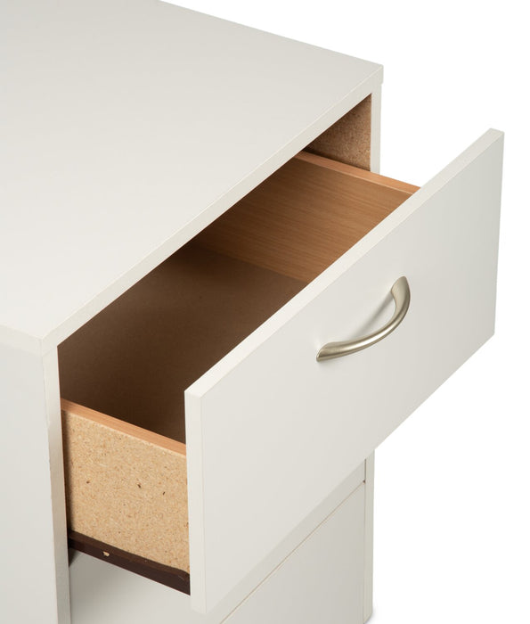Arlo Bedside 2-Drawer Nightstand, 18.3\"W x 22\"H, Made in Canada - White