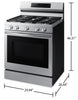 Samsung 6 Cu. Ft. Freestanding Gas Range with Air Fry - NX60A6711SS/AA 
