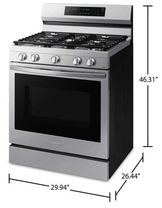 Samsung 6 Cu. Ft. Smart Gas Free Standing Range with Air Fry - Stainless Steel - NX60A6711SS/AA