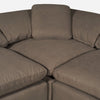 Eclipse 5-Piece Linen-Look Fabric Modular Sectional - Slate 