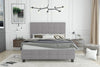 Page Queen Bed - Grey - Contemporary style Bed in Grey Medium Density Fibreboard (MDF)