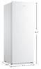 Midea 6.9 Cu. Ft. Convertible Upright Refrigerator-Freezer - MRU07B3AWW  