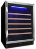 Silhouette Stilton 5.7 Cu. Ft. 50-Bottle Under-Counter Wine Cellar - SWC057D1BSS - Beverage Centre in Stainless Steel