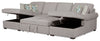 Scott Living Haven 3-Piece Chenille Fabric Sleeper Sectional with Two Storage Chaises - Grey | Sofa-lit sectionnel Haven de Scott Living 3 pièces en tissu de chenille avec 2 fauteuils longs de rangement - gris