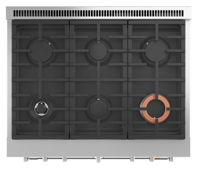 Cafe 6.2 Cu. Ft. Smart Gas Range with True European Convection and Self Clean Racks - Stainless Steel - CGY366P2TS1