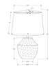 20" Cream Textured Concrete Table Lamp with Ivory Shade|Lampe de table de 20 po béton texturé crème avec abat-jour ivoire