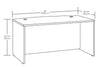 Affirm 59.06" Commercial Grade Office Desk - Hudson Elm|Bureau Affirm de 59,06 po de qualité commerciale - orme Hudson