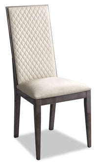 Gino Dining Chair with Vegan-Leather Fabric - Made in Italy, Modern - Taupe