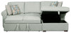 Scott Living Haven 2-Piece Right-Facing Chenille Fabric Sleeper Sectional with Storage Chaise - Seafoam Blue | Sofa-lit sectionnel de droite Haven de Scott Living 2 pièces en tissu de chenille avec fauteuil long de rangement - bleu écume de mer
