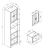 Melody 3-Piece Entertainment Centre with 60" TV Opening - White 