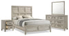 Lara 6pc Bedroom Set with Bed, Dresser, Mirror & Nightstand, Antique Grey - Queen Size | Ensemble de chambre à coucher Lara 6 pièces avec lit, commode, miroir et table de nuit, gris antique - format grand lit