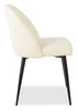 Bali Dining Chair with Boucle Fabric, Metal - Taupe | Chaise de salle à manger Bali en tissu bouclé et en métal - taupe