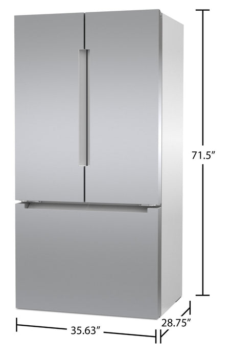 Bosch 800 Series 36\" 20.8 Cu. Ft. Smart Counter-Depth French Door Refrigerator with Dual Compressor