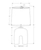 25" Cream Resin Arch Shaped Table Lamp|Lampe de table en forme d’arche de 25 po en résine crème