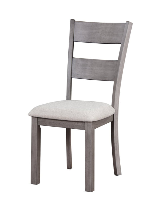 Krew 7pc Dining Set with Table & 6 Chairs, Melamine, 60\"W - Grey