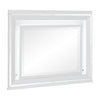 Max Mirror - White - Glam style Mirror in White Asian Hardwood, Medium Density Fibreboard (MDF), Plywood