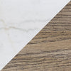 Corsa 56" Modern Coffee Table - Marble Top with Grey Brown Wood Base|Table à café moderne Corsa de 56 po - dessus en marbre avec base en bois gris-brun